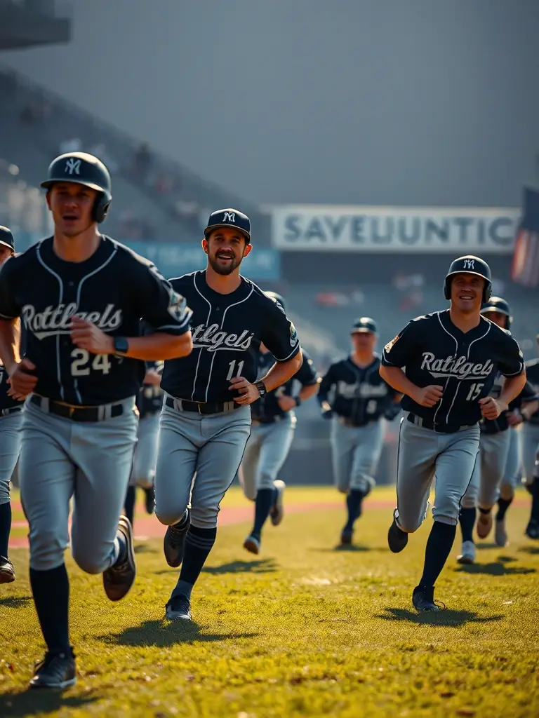 An action shot of a Reims Baseball Club team competing in a local tournament, demonstrating the club's emphasis on competitive play and sportsmanship.