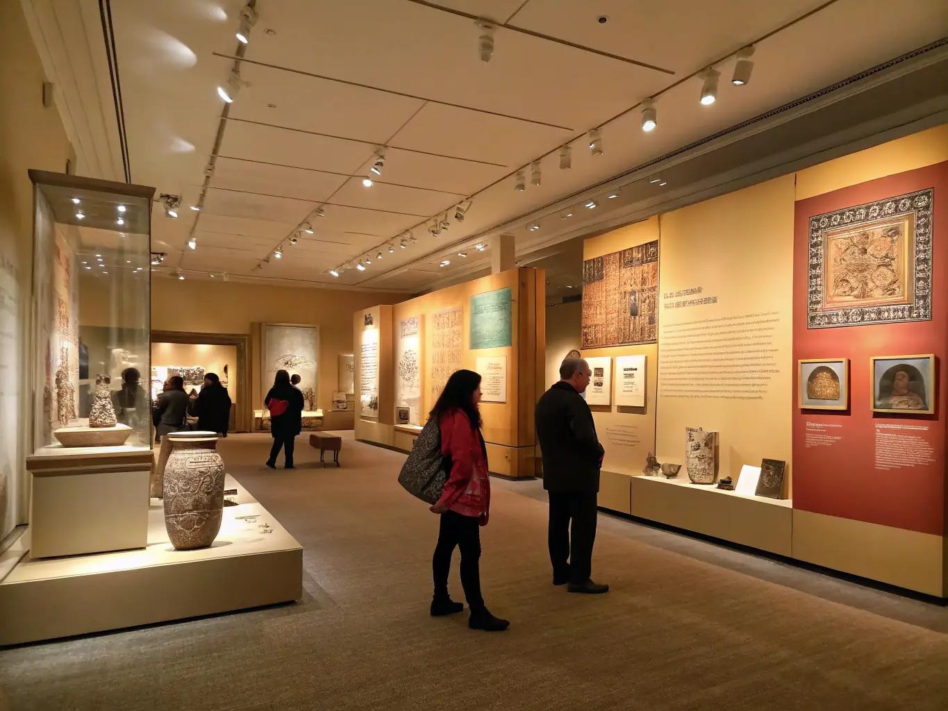 A photograph showcasing an exhibition curated by MEMOIRE ET PATRIMOINE CHAUNOIS, displaying historical artifacts and documents related to the Chaunois area. The image should highlight the visual appeal and educational value of the exhibition.
